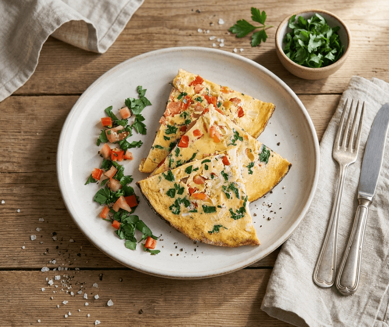 Cheese & Vegetable Omelette Preptide meal