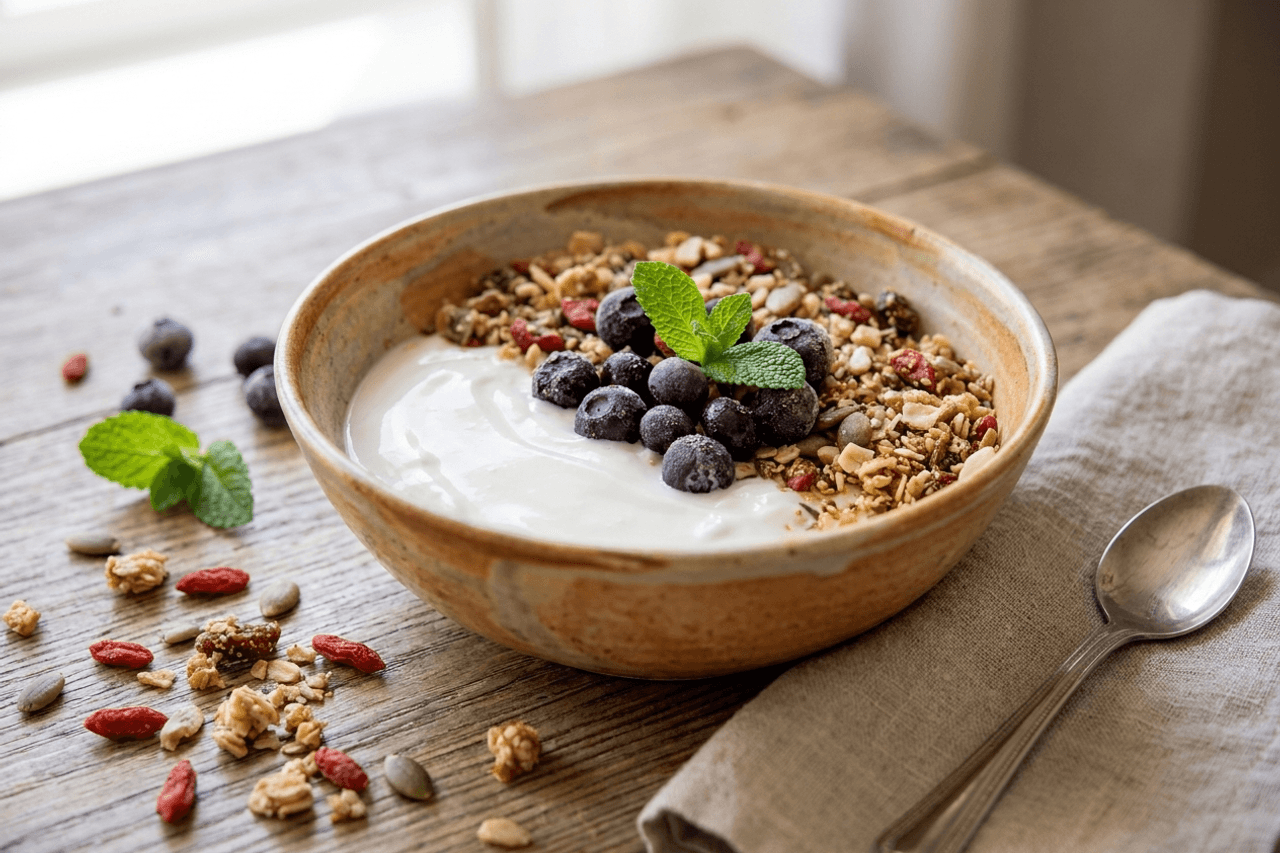 Coconut Yoghurt Parfait Preptide meal