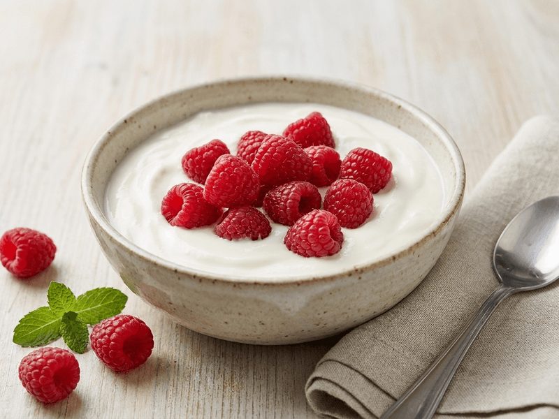 High Protein Yoghurt with Raspberries Preptide meal