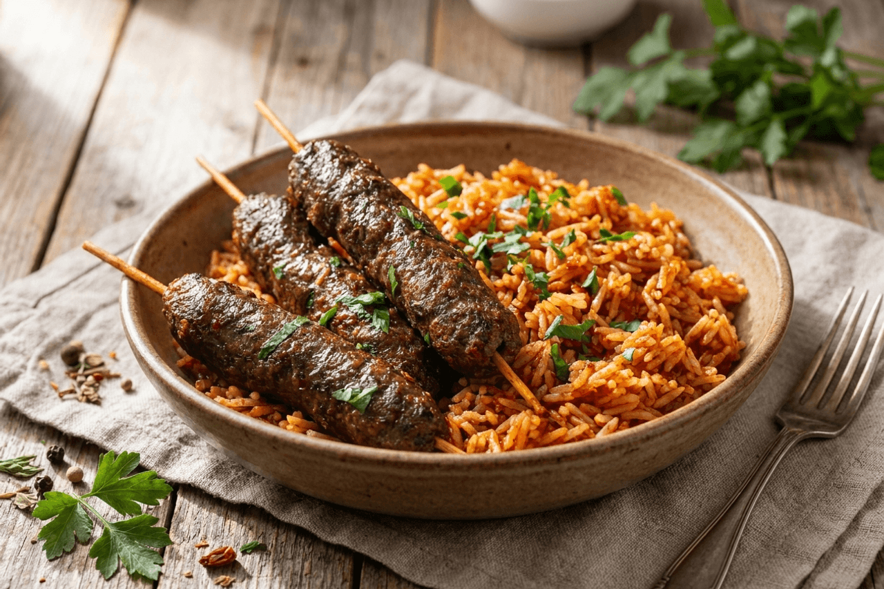 Beef Kafta with Rice Preptide meal