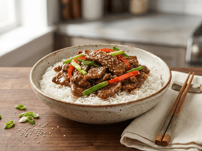Mongolian Beef Rice (Plus) Preptide meal