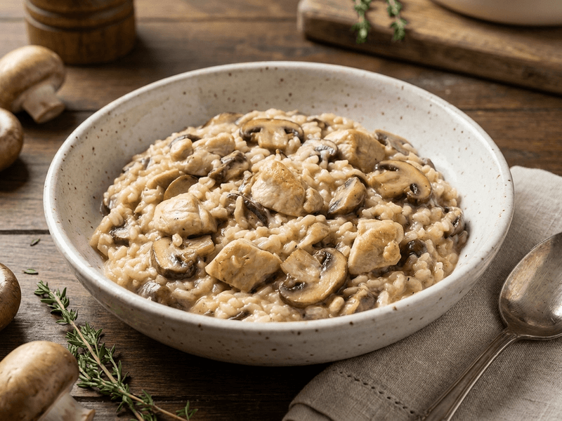 Chicken Mushroom Risotto (Plus) Preptide meal