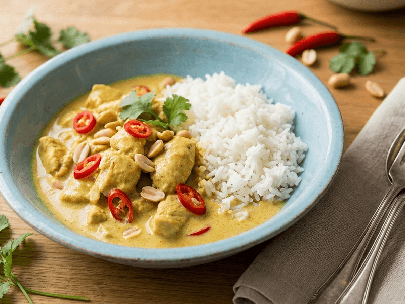 Satay Chicken Rice Plate Preptide meal