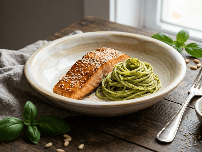 Miso Glazed Salmon Preptide meal