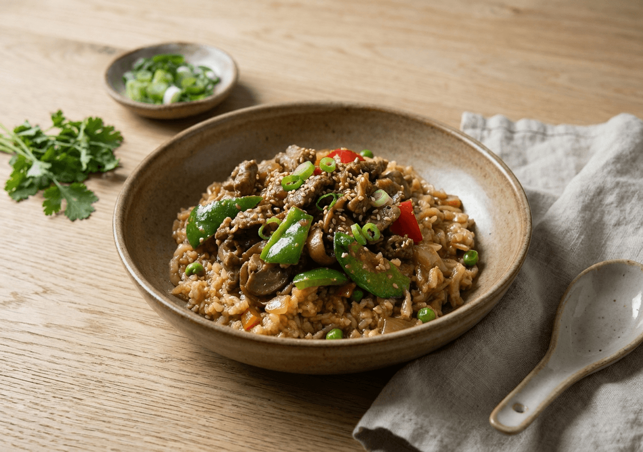 Mongolian Beef (Cauli Rice) Preptide meal
