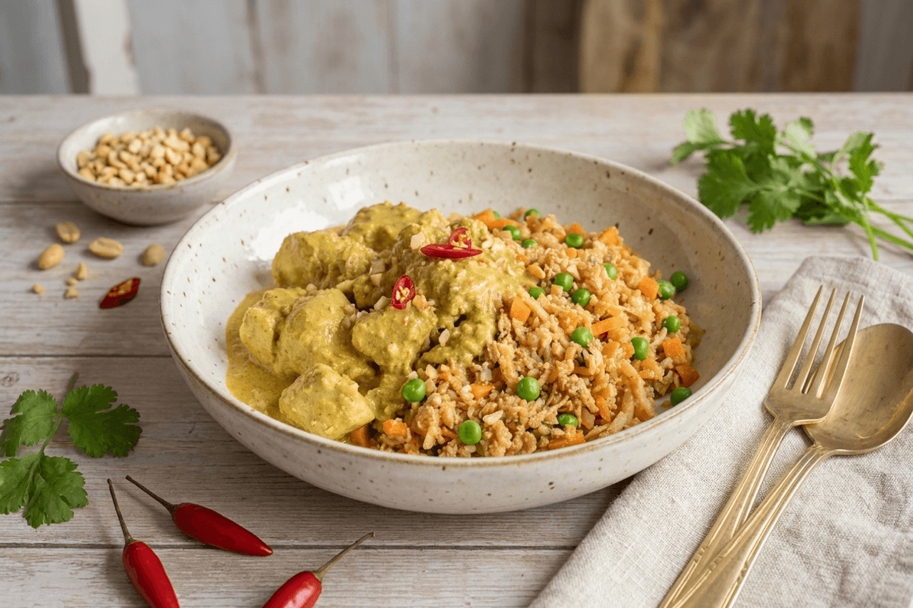 Satay Chicken (Cauli Rice) Preptide meal