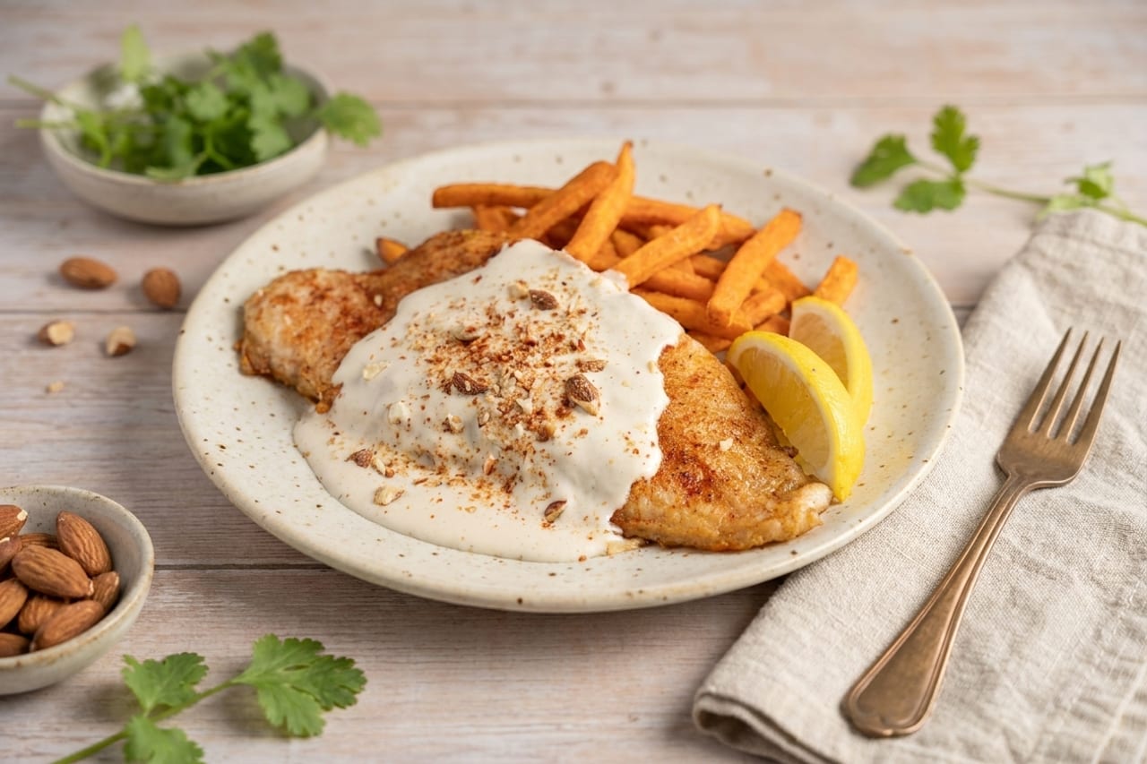 Tahini Almond Grilled Fish Preptide meal