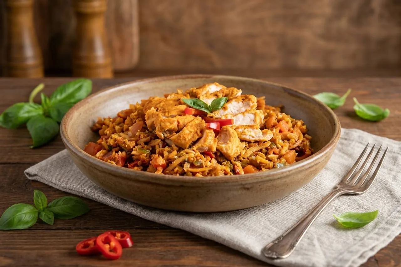 Peri Peri & Spanish Rice — Preptide ready meal, 328 calories, 29g protein