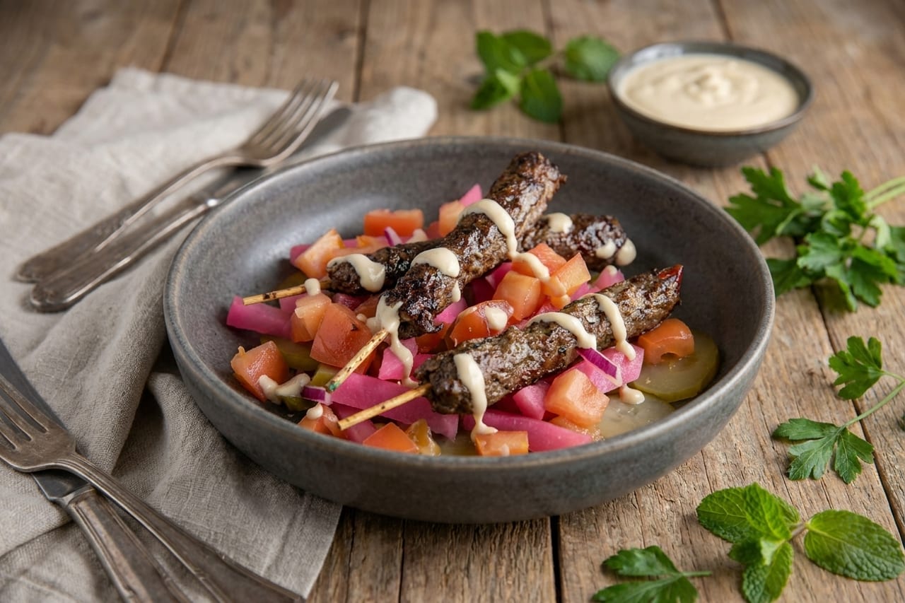 Spiced Beef Kafta Skewers Preptide meal