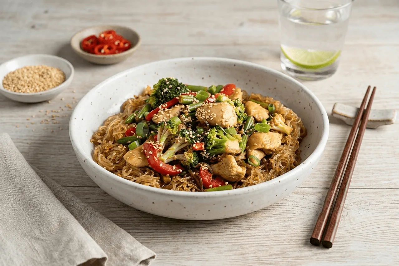 Sesame teriyaki chicken stir fry